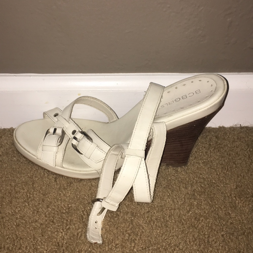 Cream BCBGIRLS Wedges size 8.5